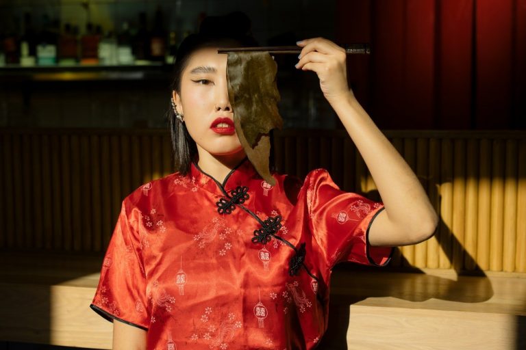 Robe chinoise rouge