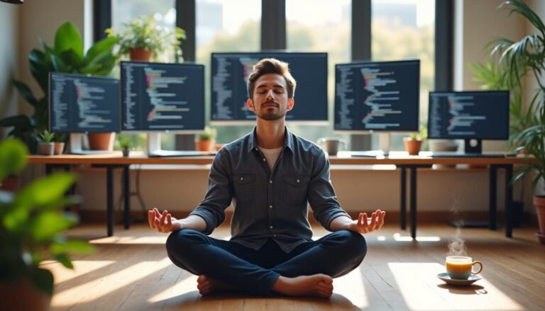 découvrez une méditation guidée spécialement conçue pour les développeurs afin de réduire le stress en seulement 10 minutes et améliorer votre concentration au travail.