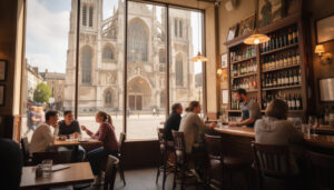 découvrez un bar chaleureux et convivial situé au cœur du quartier, à seulement quelques pas de la cathédrale, pour des moments agréables entre amis.
